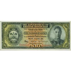 10 Dollars - George VI Gray