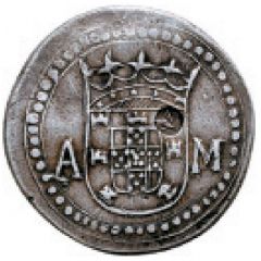 4 Tangas - Filipe III Goa mint, countermarked