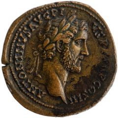 Sestertius - Antoninus Pius IMPERATOR II S C, Victory