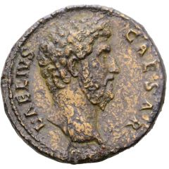 Sestertius - Lucius Aelius TR POT COS II S C, Fortuna and Spes