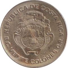 20 Colones Central Bank