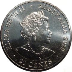 20 Cents - Elizabeth II 6th Portrait - AC/DC - High Voltage