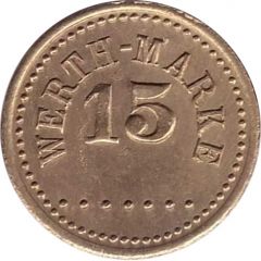 15 Pfennig Werth-Marke, `big` dots