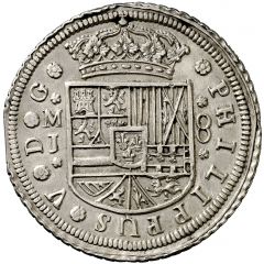 8 Reales - Felipe V Madrid,PHILIPPUS and narrow crown