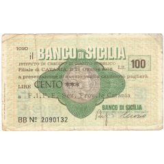 100 Lire Banco di Sicilia
