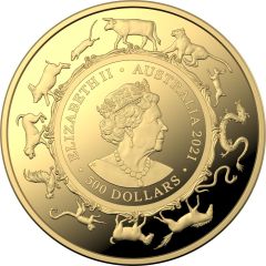 500 Dollars - Elizabeth II 6th Portrait - Year of the Ox - Gold Bullion