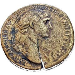 Sestertius - Trajan S P Q R OPTIMO PRINCIPI S C ALIM ITAL, Abundantia