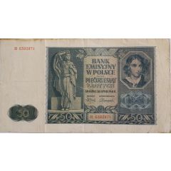 50 Zlotys German occupation