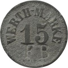 15 Pfennig Werth-Marke, Countermarked 'FB'