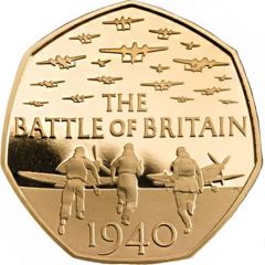 50 Pence - Elizabeth II Battle of Britain, Gold Proof