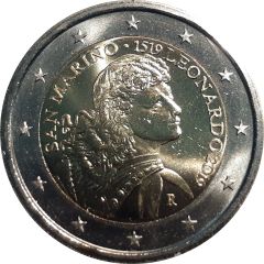 2 Euros Leonardo da Vinci