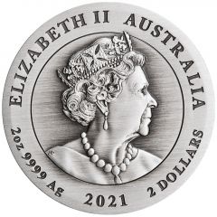 2 Dollars - Elizabeth II 6th Portrait - Year of the Ox - Antique Finish