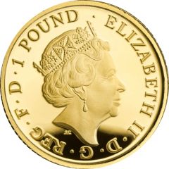 1 Pound - Elizabeth II 5th portrait, 1/20 oz Fine Gold
