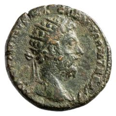 Dupondius - Marcus Aurelius IMP VIII COS III P P PAX AETERNA AVG S C, Pax