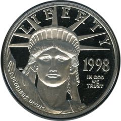 10 Dollars `American Platinum Eagle` Bullion Coinage