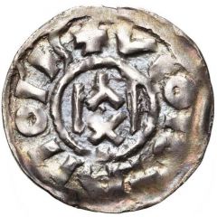 Denier - Hugh of Arles and Lothair II Milan mint