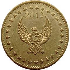 Token 2013 eagle looking left, 28.5 mm