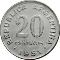 20 Centavos non magnetic, reeded edge