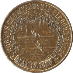 Mardi Gras Token - Lafitte Yacht Club World`s Championship Pirogue Races, Lafitte, Louisiana
