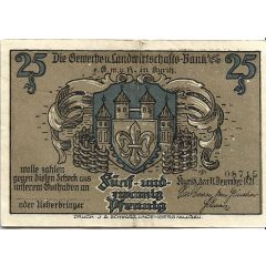 25 Pfennig Gewerbe- und Landwirtschafts-Bank