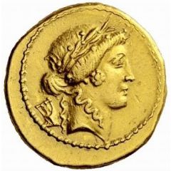 Aureus Clodia: Publius Clodius, P·CLODIVS M·F