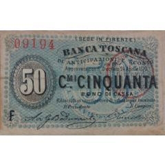 50 centesimi Banca Toscana