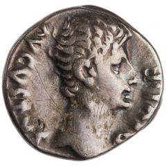 Denarius - Augustus IMP XII ACT, Apollo