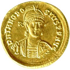 Solidus - Theodosius II CONCORDIA AVGGG, Constantinopolis