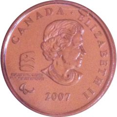 25 Cents - Elizabeth II Wheelchair Curling, colored