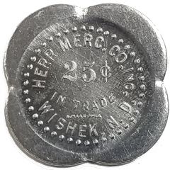 25 Cents - Herr Merc. Co. Inc. Wishek, North Dakota