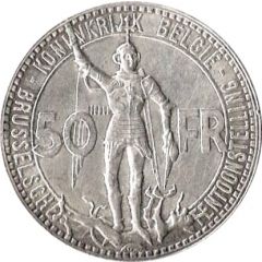 50 Francs Brussels World`s Fair 1935, Dutch text