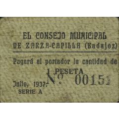 1 Peseta Zarza-Capilla