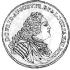Dwutalar - August II Mocny Drezno mint