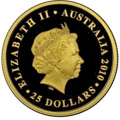 25 Dollars - Elizabeth II 4th Portrait - Australian Sovereign, Gold Bullion Coin