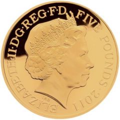 5 Pounds - Elizabeth II Royal Wedding, Gold Proof