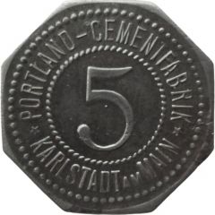 5 Pfennig - Karlstadt am Main Portland Cementfabrik