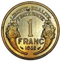 Essai uniface de revers de 1 franc Morlon