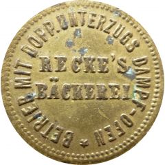 Brotmarke - Recke`s Backerei Stettin