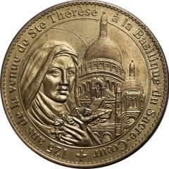 Tourist token - Arthus Bertrand 125 ans de la venue de Ste Therese a la Basilique du Sacre-Coeur