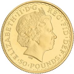 50 Pounds - Elizabeth II 4th portrait, 1/2 oz Fine Gold