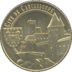 Monnaie de Paris Tourist Token - Cité de Carcassonne La Porte d`Aude et le blason
