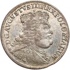 Dwuzłotówka koronna / 8 Groszy - August III Lipsk mint