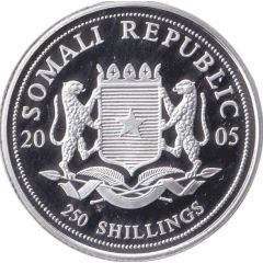 250 Shillings Elephant, Silver Bullion Coinage