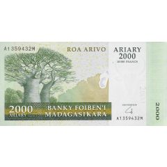 2000 Ariary / 10000 Francs 2007