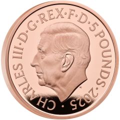5 Pounds - Charles III Queen Elizabeth The Queen Mother, Gold Proof
