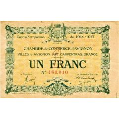 1 Franc - Chambre de Commerce d`Avignon 84