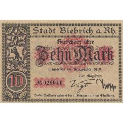 10 Mark Biebrich am Rhein