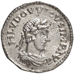 Denier - Louis I christian legend