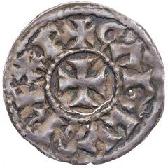 Denier - Charles II Melle mint, monogram