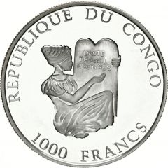 1000 Francs CFA Protection of Nature - Rhinoceros